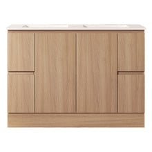 Byron 1200mm Light Oak Freestanding Double Vanity with Removable Kickboard